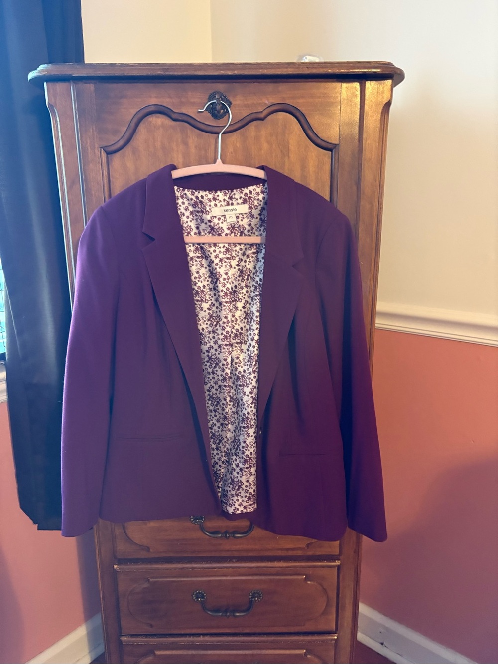 GORGEOUS Women's Plum Blazer Jacket - Tailored Open Front